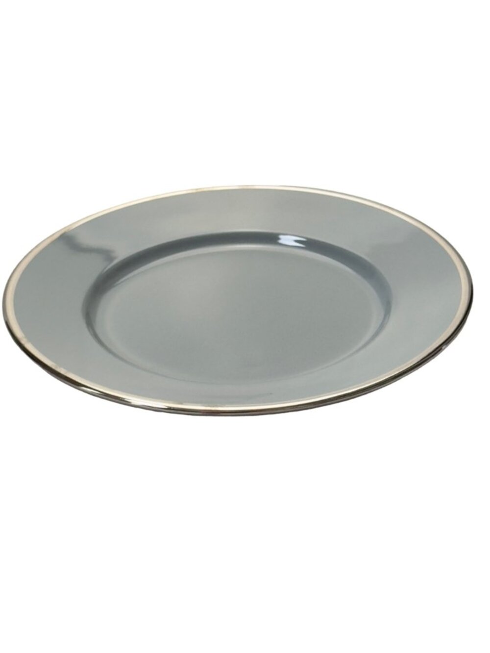 Walküre Gray Bread Plate With Silver Rim 7.5-Inch Diameter - Picture 6 of 7